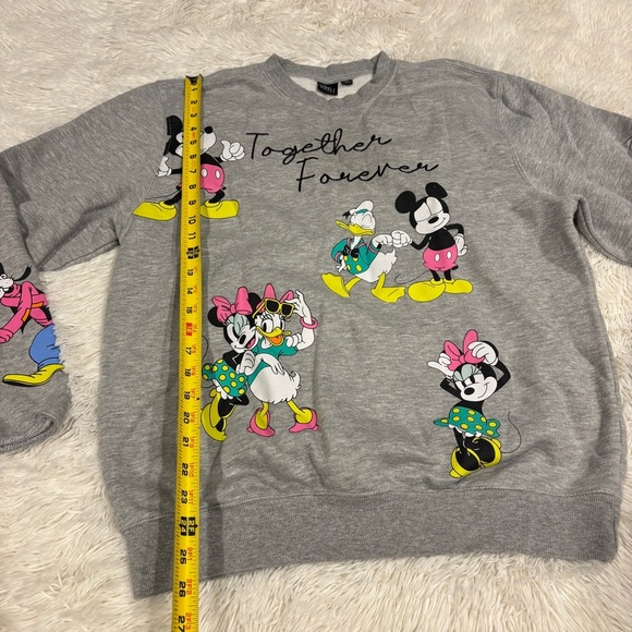 Mickey And Friends Embroidered “Together Forever” Sweatshirt Women’s XL juniors - Picture 4 of 8